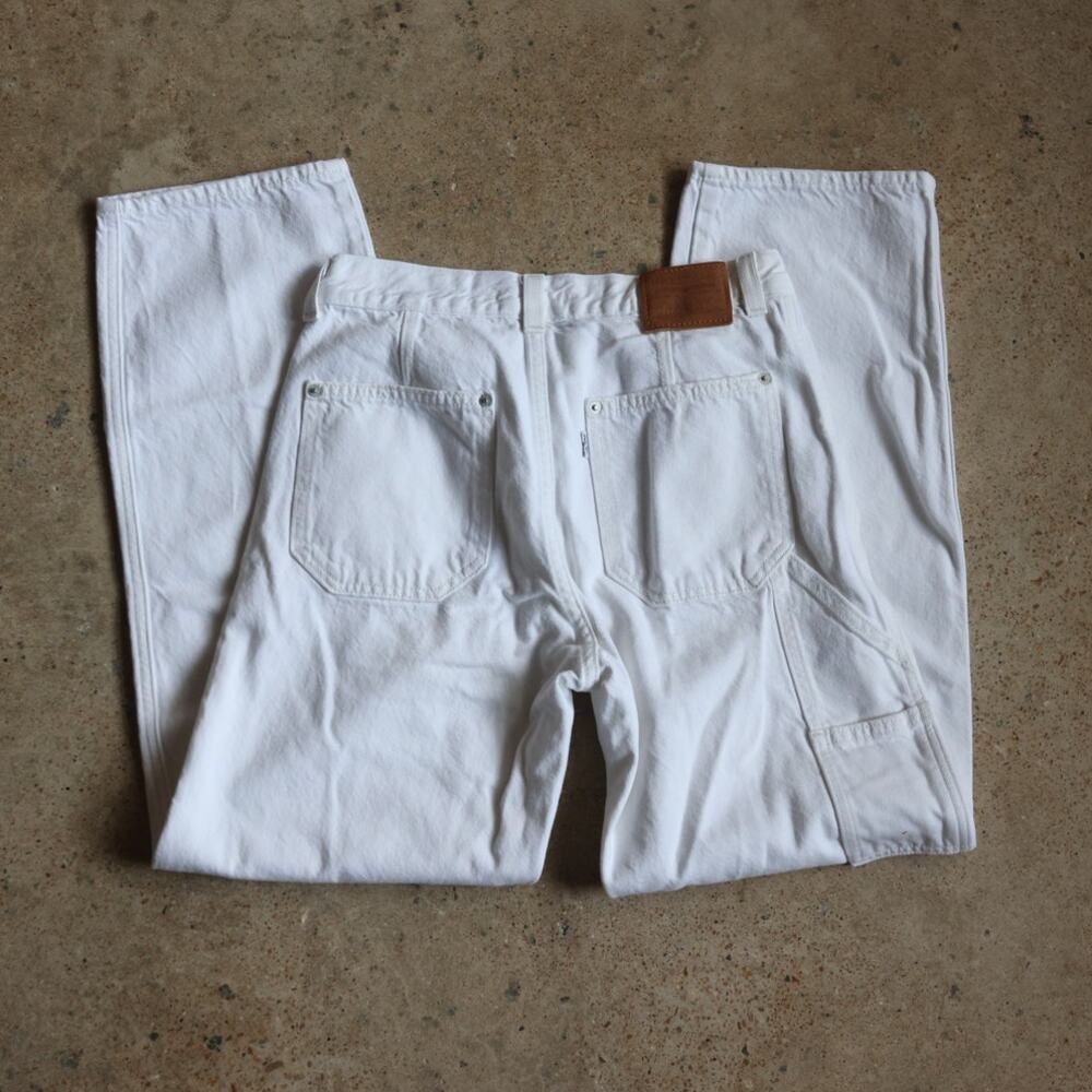 Levi's Dad Utility Jeans Women's Size 25 White Straight Leg Workwear